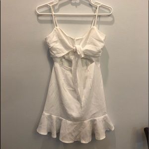 Hello molly white tie-front tight white dress XS